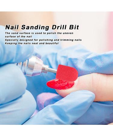 Nail Art Sanding Cap Set - Manicure Pedicure Tool for Home Salon (Red) - 16 x 25mm - Buy Online on SooperMarket.com