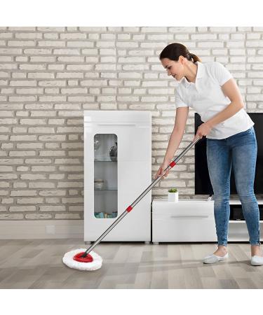 Qulable Spin Mop Replacement Handle - Adjustable 4-Section Stick for O-Cedar & EasyWring Mops - Red - Buy Online on SooperMarket.com
