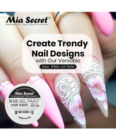 Mia Secret Professional Nail System UV/LED Gel Paint - Snow White 0.17oz - Buy Online on SooperMarket.com