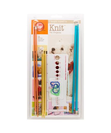 Boye Learn to Knit Arts and Crafts Pet Clothes Kit with 8 Projects