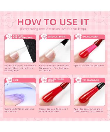 PEACECOLOR Gel Nail Kit with Electric Nail File - 18Pcs Gel Polish Set, 36W UV/LED Lamp, Professional Manicure Tools - KAP0029 - Buy Online on SooperMarket.com