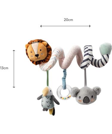 Nuby 89075 Animal Adventures Interactive Sensory Toy - Birth Suitable Spiral Stroller Activity - International Shipping Available - Buy Online on SooperMarket.com