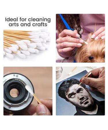 Bamboo Cotton Swabs 800 Count - Biodegradable Organic Double Round Tips - 3 inch for Ears Makeup Pets - Eco-Friendly Household Cleaning - Buy Online on SooperMarket.com