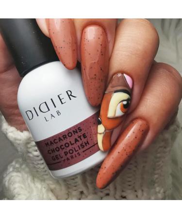 Didier Lab - Premium Gel Nail Polish Macarons - Chocolate - Gel Nail Varnish - Nail Art - Long-Lasting High Gloss Wear - Easy to Apply - Gel Nails - Rich Pigment - UV/LED - Chip Resistant - Buy Online on SooperMarket.com