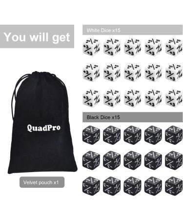 QuadPro 30-Piece Dice Counters Token Set for MTG & CCG Card Games - Buy Online on SooperMarket.com