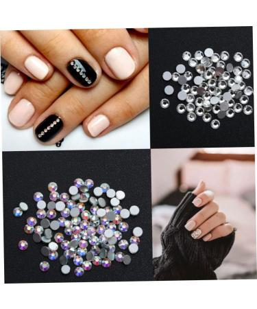 Nail Art Gems Flat Back Round Nail Rhinestones AB Mixed Nail Crystals for DIY Crafts 1Box nail art gems - Buy Online on SooperMarket.com
