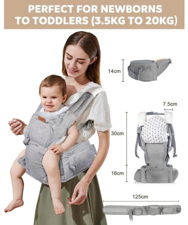 Lictin Advanced 6-in-1 Carrier - Ergonomic Convertible Front and Back Carry for Newborns to Toddlers 8-70 lbs - Buy Online on SooperMarket.com