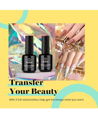 Beetles Nail Art Foil Glue Gel - 15ML 2 Bottles | Perfect for Foil Stickers & DIY Manicure - LED Lamp Required - Buy Online on SooperMarket.com