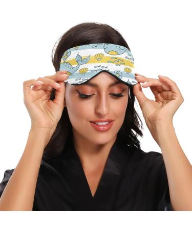 Haskirky Light Blocking Breathable Eye Mask for Adults - Ideal for Travel, Yoga, Meditation, and Deep Sleep - Adjustable and Comfortable - Dolphin Fish Cora Design - Buy Online on SooperMarket.com