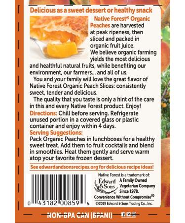 Native Forest Organic Sliced Peaches 15oz Cans (Pack of 6) - Buy Online Now! - Buy Online on SooperMarket.com