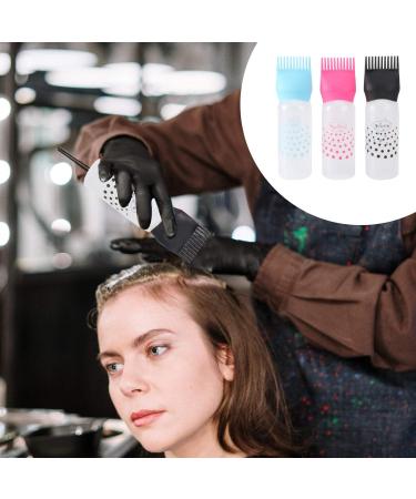 SOLUSTRE Hair Applicator Bottle 3pcs Root Comb Applicator Bottle Hair Color Applicator Bottle Squeezable Hair Oil Bottle Brush for Home Salon Hair Dye (Black Rosy and Blue) Hair Oils As Shown - Buy Online on SooperMarket.com
