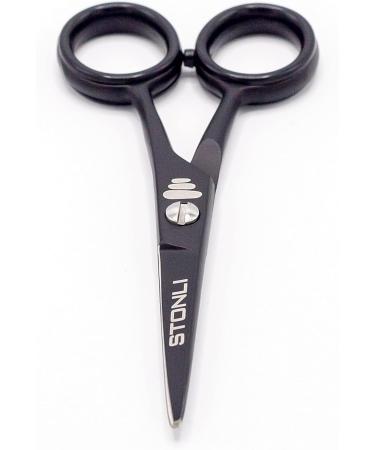 STONLI 4.5 Beard & Moustache Scissors - Stainless Steel Trimming Scissors for Nose, Eyebrows & Ear Hair (Black) - Buy Online on SooperMarket.com