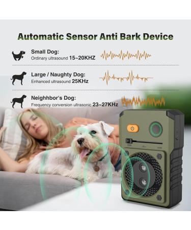 Anti Barking Device for dogs Auto Stop Barking Dog Device Rechargeable Ultrasonic Dog Barking Control IPX4 Ultrasonic Dog Barking with 50FT-3 Levels Bark Stopper for Dog Safe Sonic dog Barking Control Green#1107GRFSTX - Buy Online on SooperMarket.com
