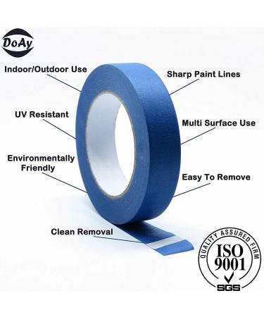 DOAY Blue Painters Tape 1/4 1/2 3/4 x 60 Yard - Multi Size Pack - Multi Surface Use - 3 Rolls 1/4 1/2 3/4 x 60 Yards (Multi Size Pack) - Buy Online on SooperMarket.com