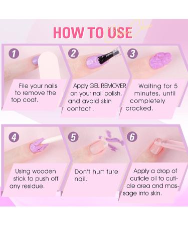 CHUCHU Gel Nail Polish Remover - 15ml with Nail Cuticle Oil for Quick & Easy Removal, Moisturizes & Strengthens Nails - Soothing & Nourishing Formula - Buy Online on SooperMarket.com