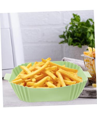 Cabilock Air Fryer Pan Air Fryer Silicone Liner Non-Stick Silicone Pot Reusable Square Cooking Pot Green 24X19.5X5CM - Buy Online on SooperMarket.com