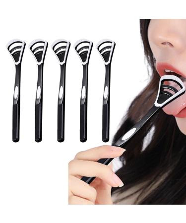 Visiblurry tongue scraper 5 pieces of cleaning scraps for the tongue healthy oral hygiene cleaning brushes for adults children healthy oral care help to reduce bad breath