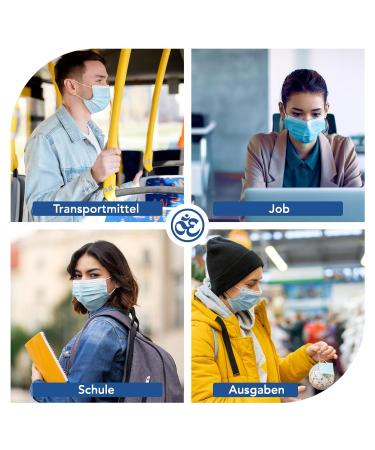 Medical IIR Standard EN14683 Certified 3-Layer Disposable Face Masks - Blue 50 Pack | BFE 98% Oral & Surgical Protection - Buy Online on SooperMarket.com
