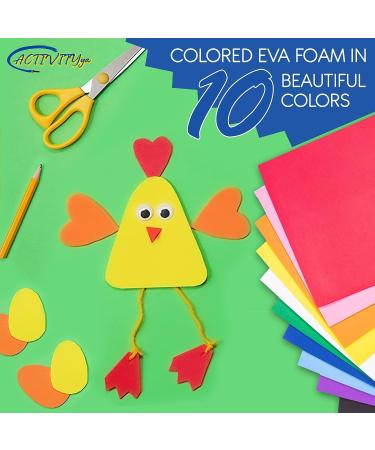 EVA Foam Sheets 9x12 Inch 2mm Thick - 10 Colorful Sheets for Arts and Crafts by ACTIVITYya - Buy Online on SooperMarket.com