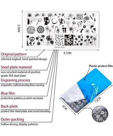 RUNRAYAY 6Pcs Ocean Animal Flower Stamping Plate Collection for Halloween & Christmas Nail Art - Buy Online on SooperMarket.com
