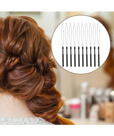 5pcs Hair Extension Loop Needle Threader Pulling Hook Tool and Bead Device Tool Hair Extension Loop Needle Tool for Micro Links Hair Feather Extensions Kit Hair Styling Tools Accessory(Black) - Buy Online on SooperMarket.com