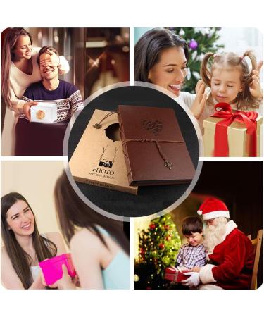 ThxMadam Leather Scrapbook Photo Album Vintage Wedding Guest Book DIY Memory Book | 60 Black Pages | Perfect Gift for Christmas, Valentines, Anniversary | Small (8.66 x 7.08) - Buy Online on SooperMarket.com