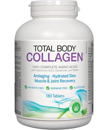 Total Body Collagen | Anti-Aging Hydrated Skin & Muscle & Joint Recovery | Effective for Nails & Skin Health | Reduces Eye Wrinkles & Increases Skin Elasticity - 180 Tablets 180 count (Pack of 1) - Buy Online on SooperMarket.com