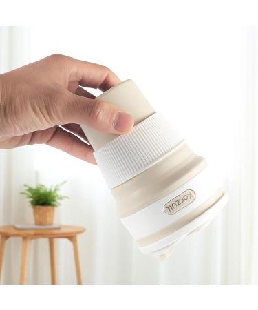 Korzull Collapsible Coffee Mug | Baby Powder Color | 12oz | Leak Proof & Odor Free | Silicone | BPA Free - Buy Online on SooperMarket.com