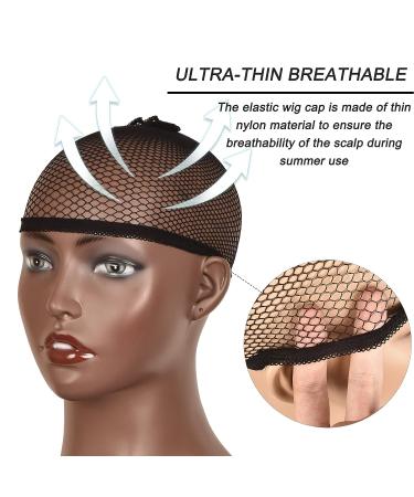 Smilco 10-Piece Mesh Wig Cap Net for Women - Black Fishnet Hair Net - Buy Online on SooperMarket.com