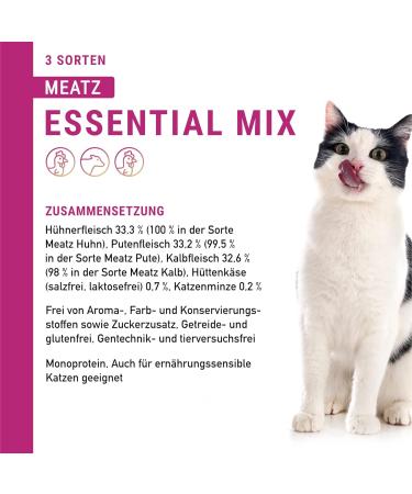 Catz Finefood Meats Cat Treats - Essential Mix Crispy Stripes | Grain-Free Sugar-Free Snacks for Allergies (45g) - Buy Online on SooperMarket.com
