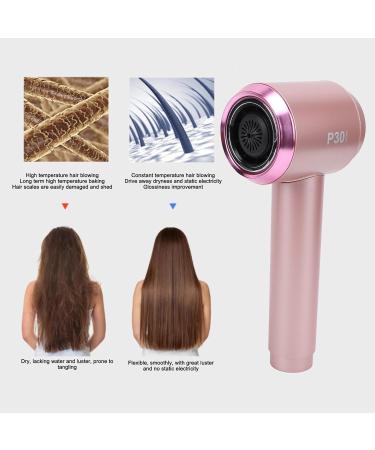 Ionic Hair Dryer Professional Hair Blow Dryer with Intelligent Temperature Control 300W Portable Travel Hair Dryer Hot Cold Dual Mode High Speed Blow Dryer for Home Salon (US US Plug 100 240V 100-240V - Buy Online on SooperMarket.com