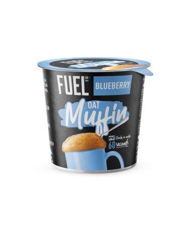 FUEL10K Oat Muffin Pots Blueberry - 8x52 Gram Pots - High Protein High Fibre Vegetarian On The Go Breakfast Ready in Less Than 1 Minute