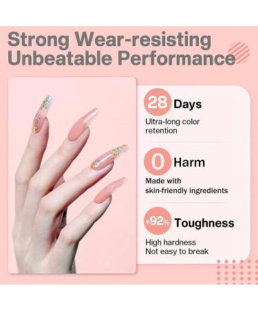 Poly Nail Gel Kit With Lamp UV 3 Color Nail Builder Gel Full Set With Chrome Nail Powder Poly Nail Extension Gel For Beginner False Nail Crystal Gels Enhancement For Women Gift (ClearWhitePink) - Buy Online on SooperMarket.com