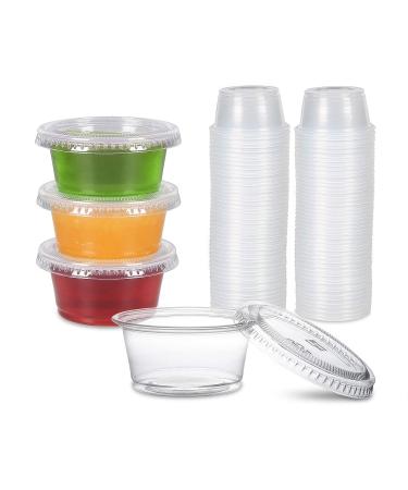 Disposable Plastic Portion Cups With Lids  Souffle Cups  Jello Shot Cups  Meal Prep Containers 200 Sets - 2 oz. - Buy Online on SooperMarket.com
