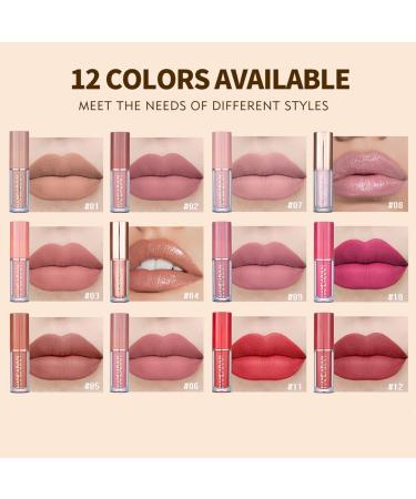 Skynest 12 Colors Lipstick Set - Velvety Matte Finish Lip Gloss Moisturizing & Perfect Gift Box for Every Occasion - Buy Online on SooperMarket.com