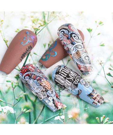 Luxury Graffiti Nail Foils Transfer Stickers - 10PCS Style 8 - Buy Online on SooperMarket.com