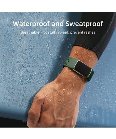 Laffav Compatible with Fitbit Charge 5 Bands for Men Women  Flexible Soft Silicone Wristbands Breathable Sport Replacement Strap with Air Holes for Fitbit Charge 5 Fitness Tracker  4-Pack Black/Slate Blue/Green/Lunar White - Buy Online on SooperMarket.com