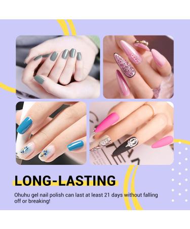 Ohuhu 12 Colors Gel Nail Polish Set with UV Light Kit - Glossy and Matte Top Coat - 36W UV LED Lamp - Soak Off Manicure Gift for Girls - Mothers Day Special - Buy Online on SooperMarket.com