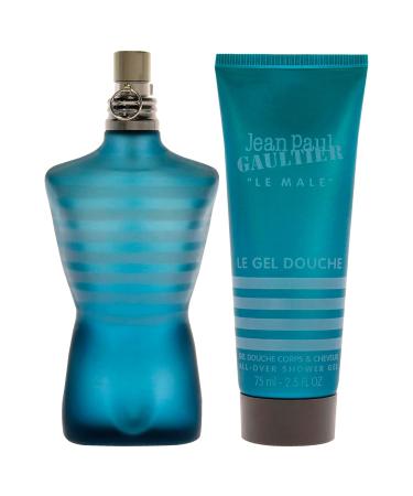 Jean Paul Gaultier Le Male for Men - 2 Pc Gift Set 4.2oz EDT Spray 2.5oz All-Over Shower Gel Cedar 1 Fl Oz (Pack of 2) - Buy Online on SooperMarket.com