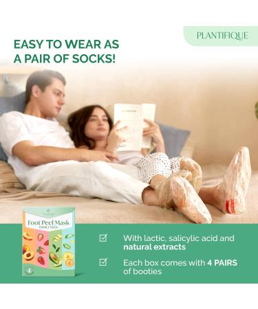 Plantifique Foot Peeling Mask - Combo 4 Pack for Soft & Smooth Feet - Buy Online on SooperMarket.com
