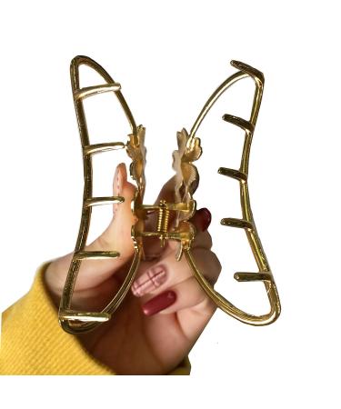 TANG SONG 4PCS Double Flower Shaped Metal Hair Claw Clips Set - Women's Hair Catch Barrette Jaw Clamp for Thick Hair (Silver, Gold, Rose Gold, Black) - Buy Online on SooperMarket.com