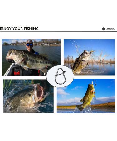 BRILISLE Crankbait Snaps & Snap Clips for Bass Lures - Stainless Steel Duolock Fast Snaps - 45LB Tensile Strength - 50PCS - Buy Online on SooperMarket.com