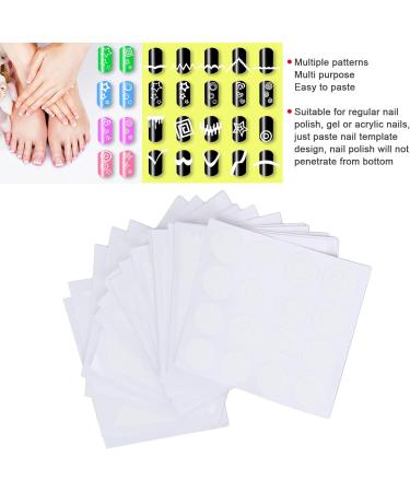 24 Sheets French Tip Guides Stickers DIY Nail Art Decoration Stencil Tools Manicure Stickers French Nail Art Stickers - Buy Online on SooperMarket.com