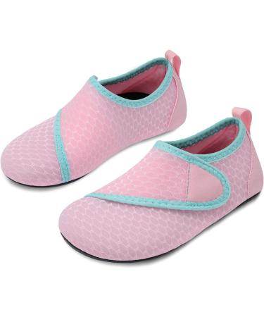 JIASUQI Kids Water Shoes - Quick Dry Aqua Socks for Beach & Pool | Size 5.5/6 UK Child - Pink - Buy Online on SooperMarket.com