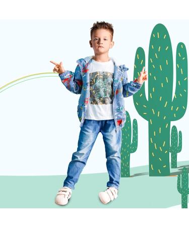 JinBei Toddler Kids Hooded Jacket - Waterproof Windbreaker for Boys 1-7 Years - Sunscreen Outwear Raincoat - Excavatrice Design - Lightweight & Soft - Buy Online on SooperMarket.com