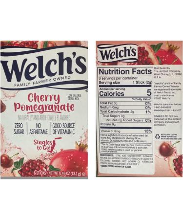 Welchs Singles To Go Variety! Strawberry Peach Cherry Pomegranate & Grape (Pack Of 6) pack - Buy Online on SooperMarket.com