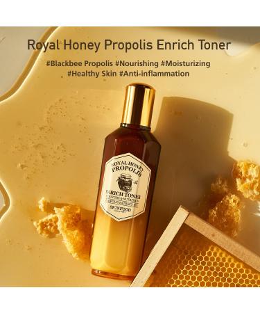 SKINFOOD Royal Honey Propolis Enrich Toner 160ml - Hydrating Facial Toner with Honey Extracts for Anti-Aging and Skin Nourishment - Buy Online on SooperMarket.com