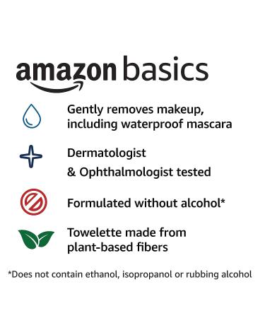 Amazon Basics Makeup Remover Wipes - Original 50 Count (2 Packs of 25) - Formerly Solimo - Buy Online on SooperMarket.com