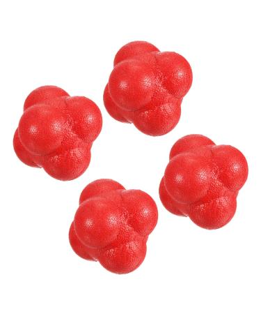 PATIKIL Bounce Reaction Balls, Coordination Training Ball, Agility Trainer TPR, for Speed Reflex Red