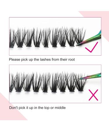 Fadlash Cluster Eyelashes Extension 40 Root 0.07mm D Curl 14mm | DIY Individual Lashes | Self-Application Extensions - Buy Online on SooperMarket.com